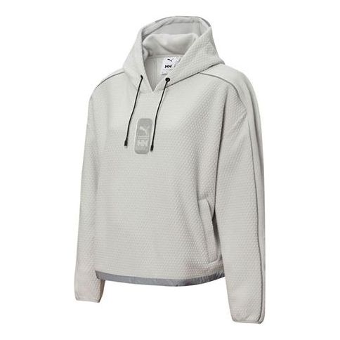 (WMNS) PUMAxHelly Hansen Crossover Loose Sports Hoodie Gray 598287-95