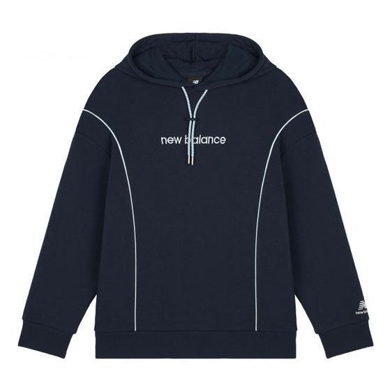 (WMNS) New Balance Athletics Sweatshirt Asia Sizing 'Navy White' AWT11502-ECL
