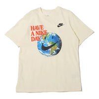 Men's Nike Earth Pattern Printing Round Neck Short Sleeve Beige T-Shirt DM6332-113