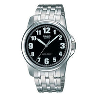 CASIO Waterproof Stainless Steel Strap Mens SilverBlack Analog MTP-1216A-1B