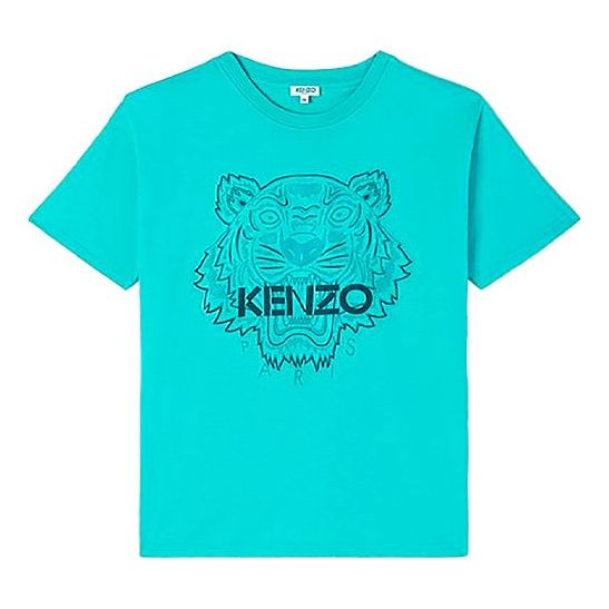 Men's KENZO Series Pattern Short Sleeve Mint Green FA55TS0714V6-58