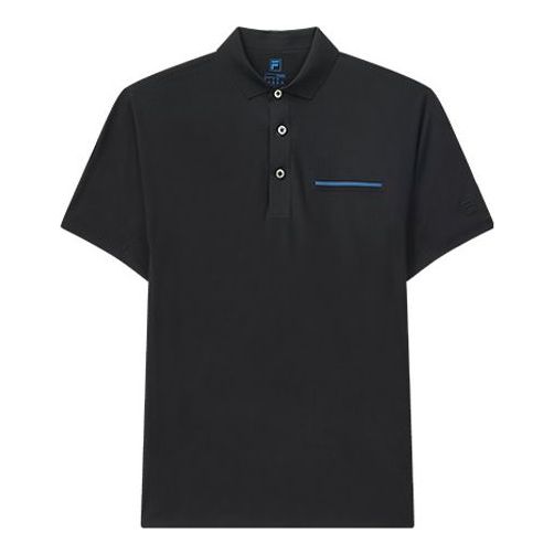 FILA Logo Knit Breathable Short Sleeve Polo Shirt Blue F11M022102F-NV