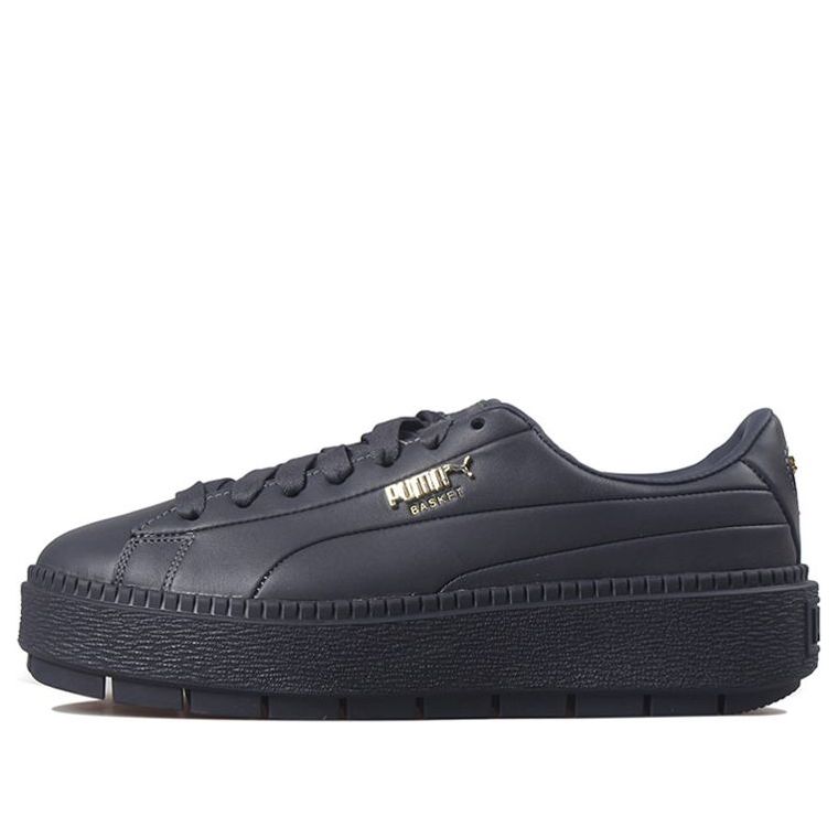 (WMNS) PUMA Platform Trace Premium Low-Top Sneakers Black 369927-02