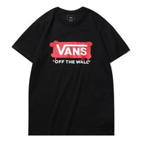 Vans Graffiti Box V Tee Logo Casual Short Sleeve Couple Style Black VN0A54IKBLK