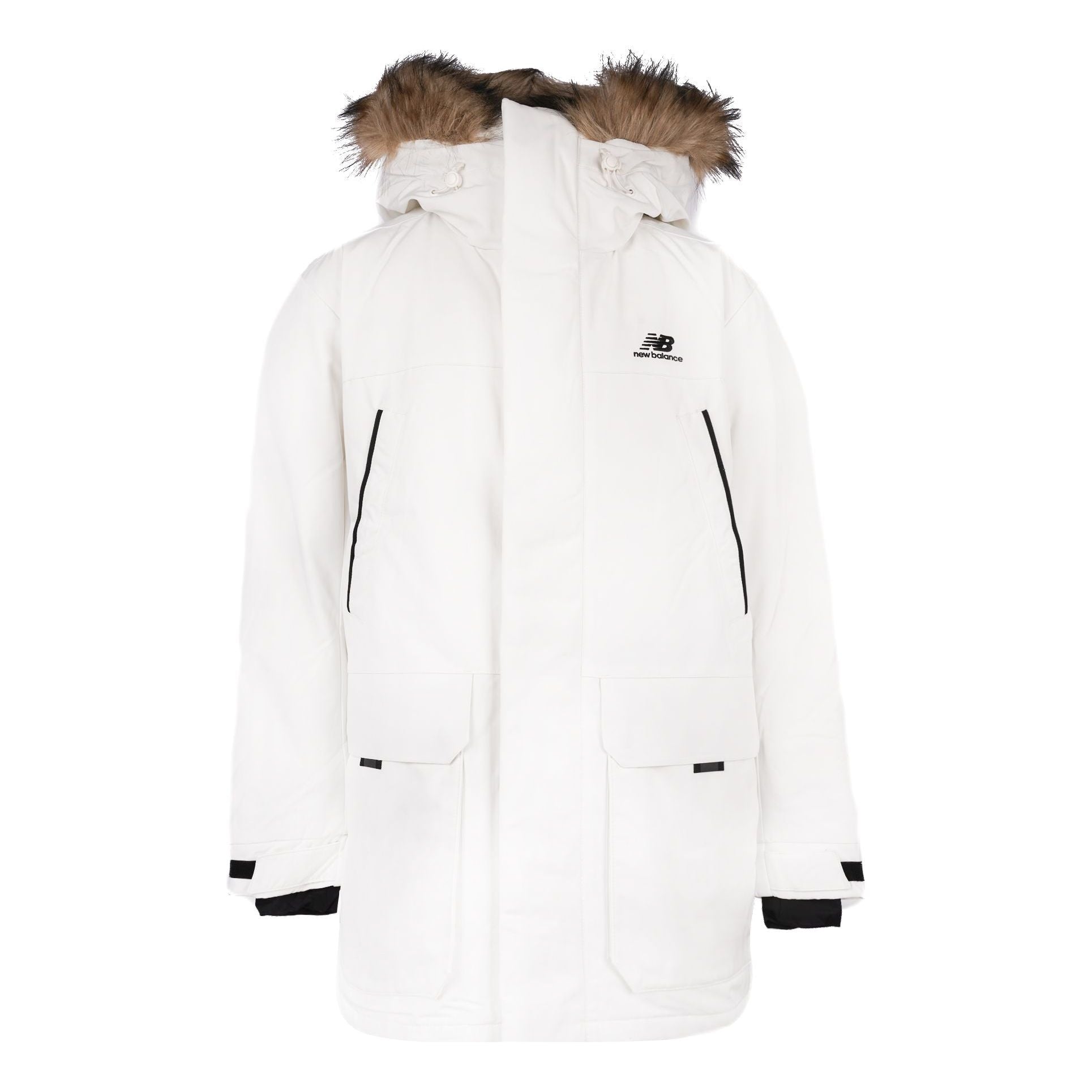 New Balance Warm Long Down Parka Asia Sizing 'White Black' NPA46011-IV