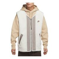 Men's Nike Sportswear Sport Essentials+ Embroidered Logo Fleece Zipper Mineral Gray Vest DD5026-072