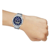 CASIO Waterproof Stainless Steel Strap Mens Blue Analog/Digital Combo AMW-810D-2A2021