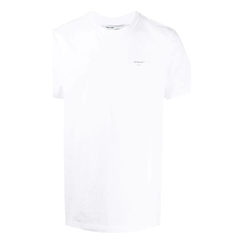 Off-White Small Logo Round Neck Short Sleeve White OMAA027R201850170110