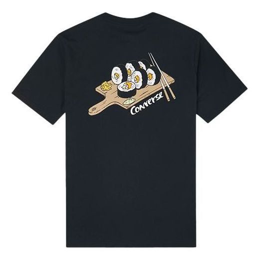 Converse Sushi Graphic Short Sleeve Pocket T-Shirt Asia Sizing 'Black' 10022855-A01