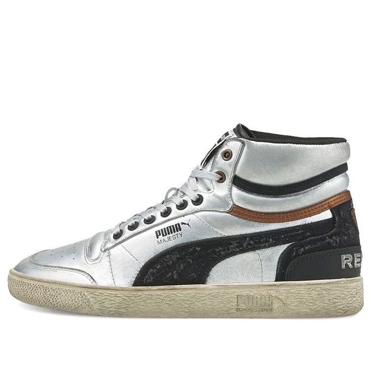 PUMA Ralph Sampson Retro Skateboarding Shoes Silver Unisex 383992-01