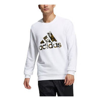 adidas soutlets Panda Logo Printing Sports Round Neck Pullover White HM9377