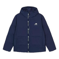 New Balance Logo Print Down Jacket Asia Sizing 'Blue Black' AMJ23343-NNY