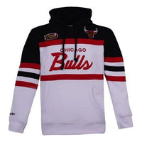 Mitchell & Ness x Chicago Bulls Head Coach Pullover Hoodie 'Black White' FPHDSC19029-CBUWHBK