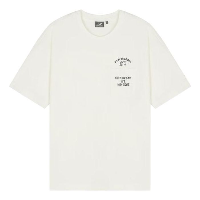 New Balance Lifestyle Casual Tee Asia Sizing 'White Black' 5ED26151-IV