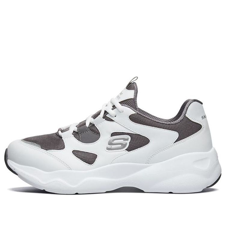 Skechers D'Lites Airy Low-Top Running Shoes White/Gray 999235-WGRY