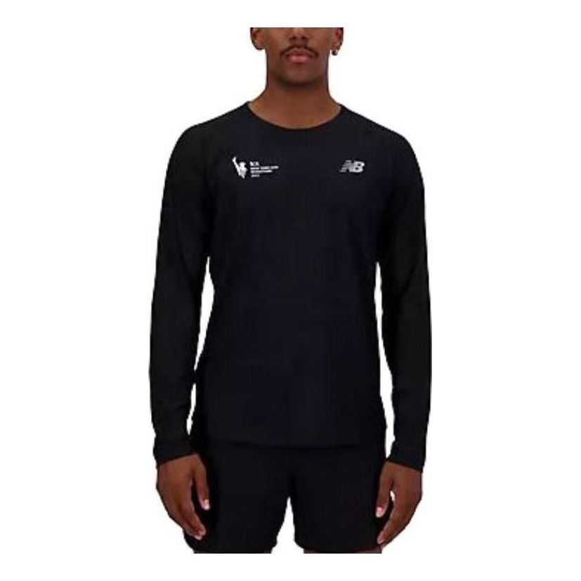 New Balance Q Speed Jacquard Long Sleeve Top Asia Sizing 'Black' MT33286M-BK
