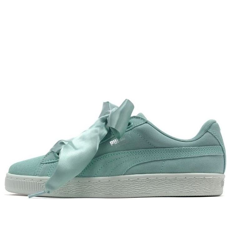 (WMNS) PUMA Suede Heart Pebble Shoes Green 365210-03