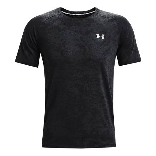 Men's Under Armour Casual Breathable Running Sports Short Sleeve Black 1365676-001