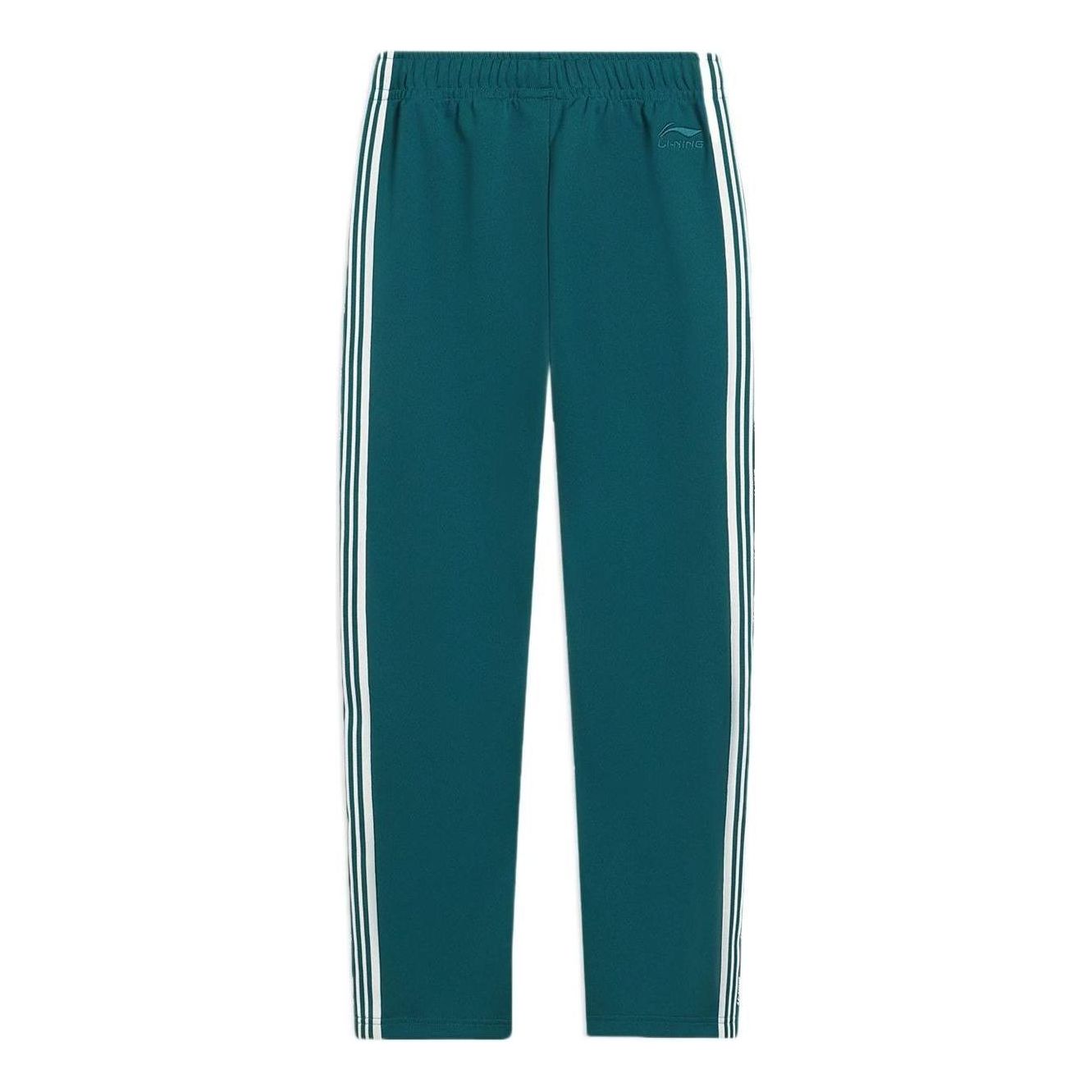 Li-Ning Logo Side Striped Pants 'Green Teal' AKLS869-4