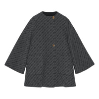 (WMNS) Gucci Reversible Diagonal G Wool Coat 'Black' 746532-ZANAX-1189