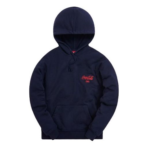KITH x Coca Cola Crossover Logo Embroidered hooded Drawstring Unisex Blue KH2524-102