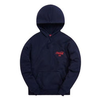 KITH x Coca Cola Crossover Logo Embroidered hooded Drawstring Unisex Blue KH2524-102