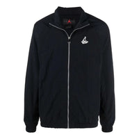 Air Jordan Metallic Zipper Sports Jacket Men's Black DH9037-010
