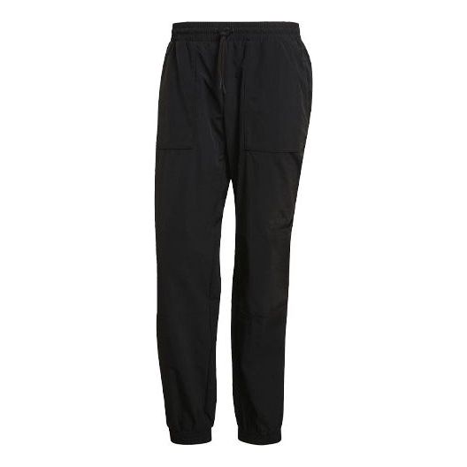 adidas logo Casual Bundle Feet Sports Long Pants Black FU0051