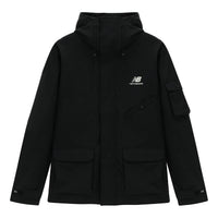 New Balance Logo Sportswear Hooded Jacket Asia Sizing 'Black' AMJ31320-BK