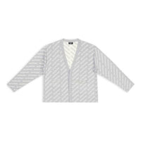 Balenciaga Mini Allover Logo Cardigan 'Light Grey White' 699822T32331461