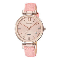 CASIO Waterproof SHEEN Quartz Sapphire Crystal Pink Analog SHE-4053CGL-4AUPR
