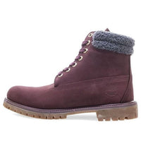 Timberland Premium 6 Inch Double Collar Waterproof 'Burgundy Nubuck' A1ZK8