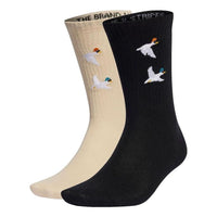 adidas Adventure Exclusive Crew Socks 2 Pairs 'Black Light Brown' HZ4286