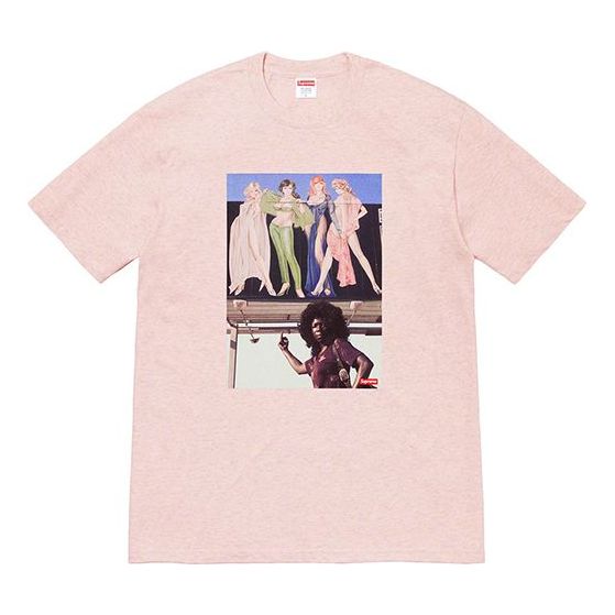 Supreme FW19 Week 7 American Picture Tee USA Photo Printing Short Sleeve Unisex Pink SUP-FW19-740