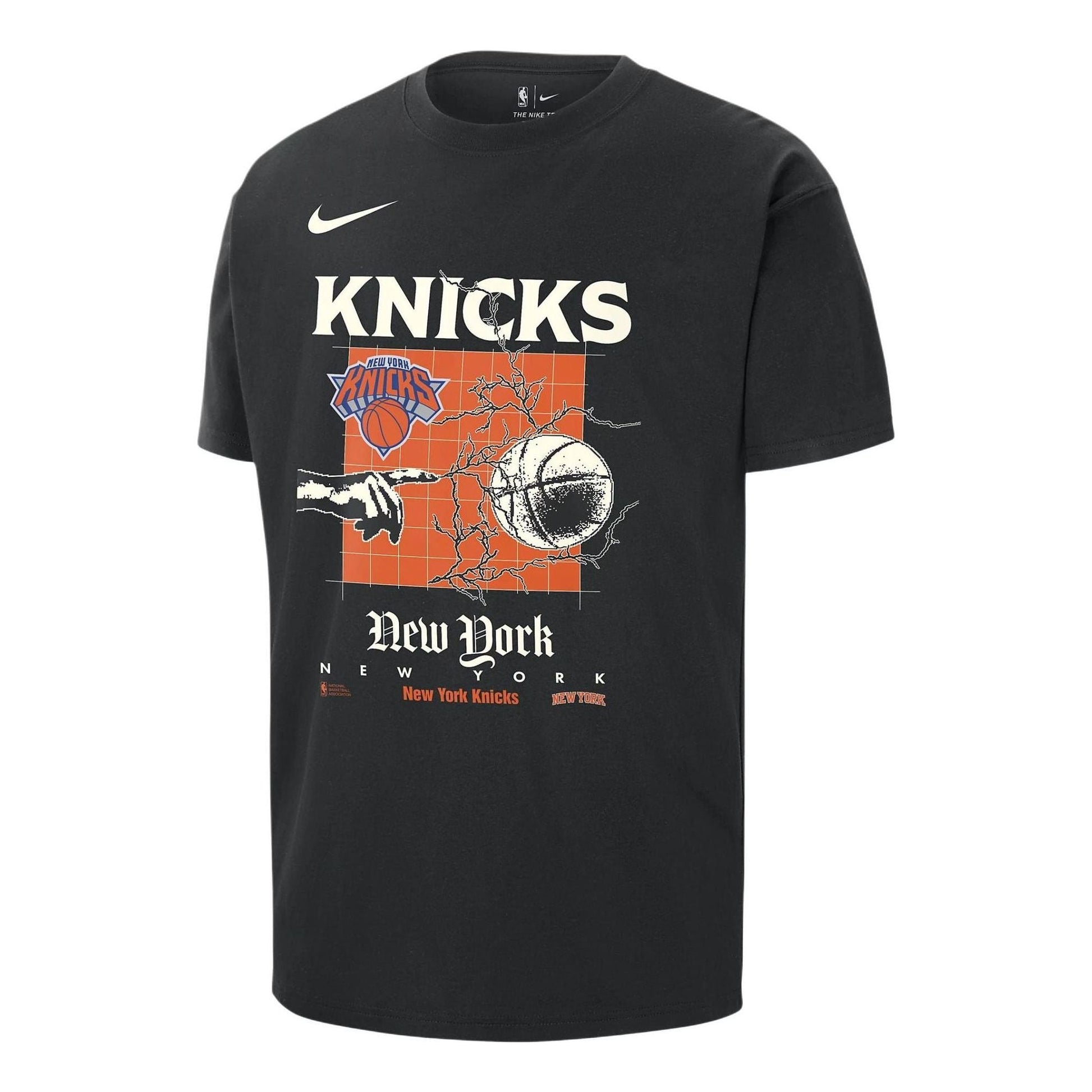 Nike NBA Max90 New York Knicks Courtside T-shirt 'Black' FQ6110-010