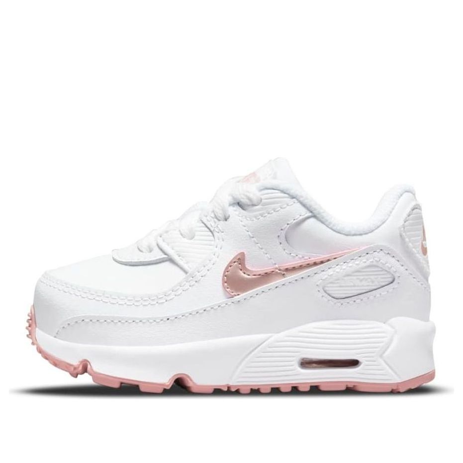 (TD) Nike Air Max 90 Low-Top Running Shoes White/Pink CD6868-115