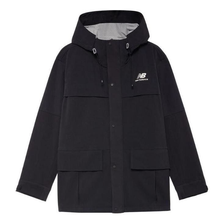 New Balance Hooded Mid Down Jacket Asia Sizing 'Black' AMJ23315-BK