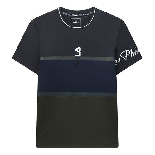 FILA x 3.1 Phillip Lim Colorblock Round Neck Short Sleeve Black F11M026106F-BK