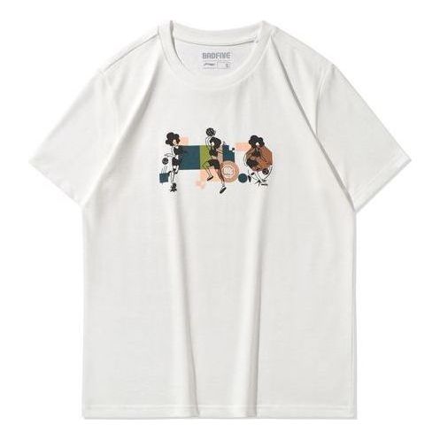 (WMNS) Li-Ning BadFive Basketball Series Round Neck Tee 'White' AHSQ284-8
