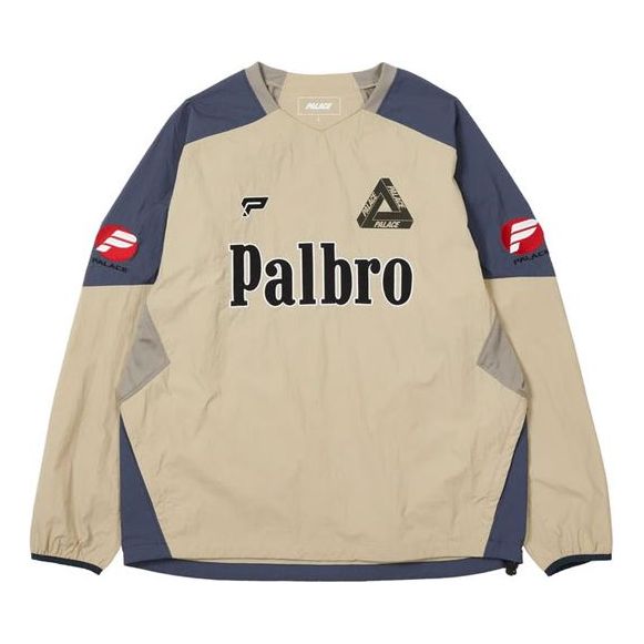 PALACE SPORTS SHELL CREWTAN Triangle Logo Alphabet Round Neck Pullover Long Sleeves Unisex Blue P20SS064