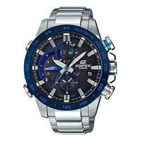 CASIO Quartz EDIFICE Solar Powered Stainless Steel Strap Waterproof Sports Mens Silver Analog EQB-800DB-1A