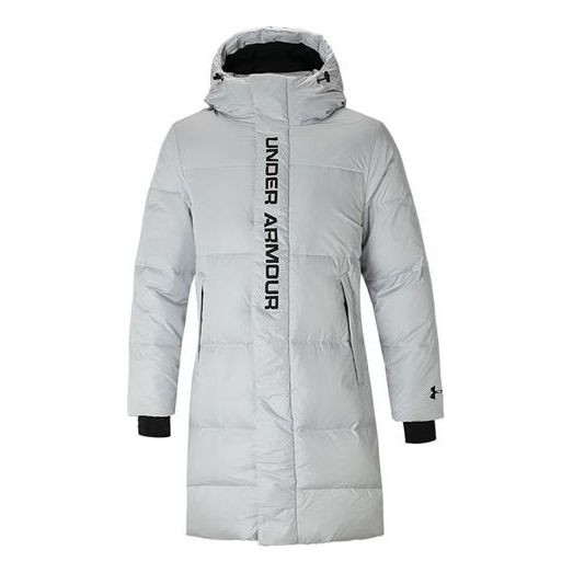 Under Armour Long Down Bench Coat 'White Black' 1353556-104