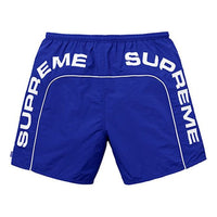 Supreme SS18 Arc Logo Water Short Royal Logo 'Blue White' SUP-SS18-299