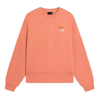 (WMNS) Li-Ning Embroidered Logo Sweatshirt 'Orange' AWDSF70-3