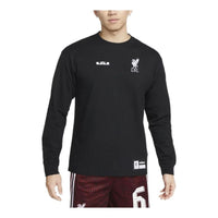 Nike x LeBron James x Liverpool FC Max90 Long Sleeve Tee 'Black' FD4025-010