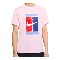 Nike Court Printing Tennis T-shirt 'Pink' CU0330-663