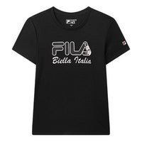 (WMNS) FILA Alphabet Printing Logo Short Sleeve Black F51W018139F-BK