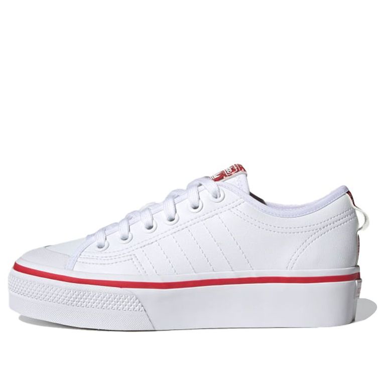 (WMNS) adidas Nizza Platform 'White Red' GV9742