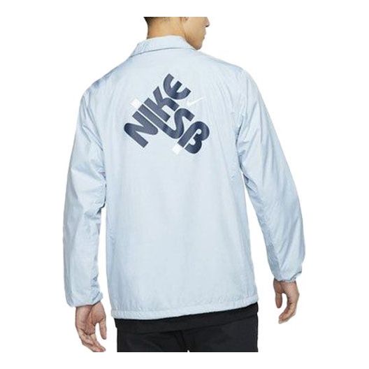 Men's Nike SB Shield Coaches logo Sports COACH Jacket Blue BV8739-440