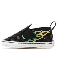 (TD) Vans Glow Flame Slip-On V Crib 'Black' VN0A2XSLESY